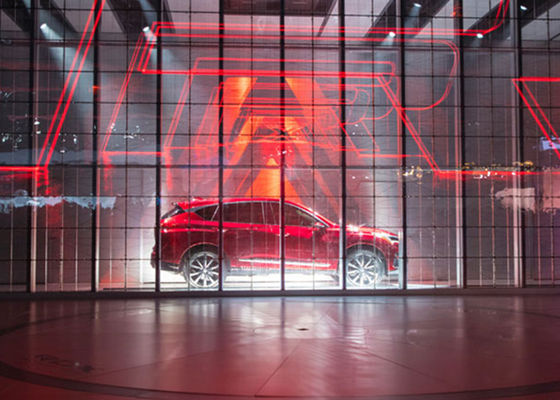 উচ্চ উজ্জ্বলতা ইনডোর আউটডোর SMD P2.84 P20 সম্পূর্ণ রঙের ভিডিও ওয়াল গ্লাস LED জাল