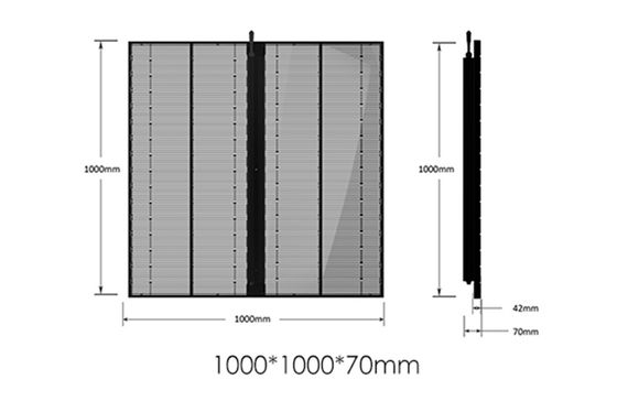 উচ্চ উজ্জ্বলতা ইনডোর আউটডোর SMD P2.84 P20 সম্পূর্ণ রঙের ভিডিও ওয়াল গ্লাস LED জাল