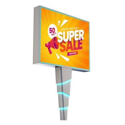 সহজ ইনস্টলেশন 8000nits IP65 p6 ইস্পাত বহিরঙ্গন নেতৃত্বাধীন ডিজিটাল বিলবোর্ড বিজ্ঞাপন বোর্ড