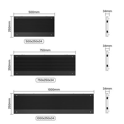 অ্যালুমিনিয়াম ক্যাবিনেট ইনডোর এলইডি স্ক্রিন P1.56 P1.95 P2.5 P2.6 P2.9 P391, 500x250/750x250/1000x250mm প্রদর্শনী এবং খুচরা প্রদর্শন জন্য