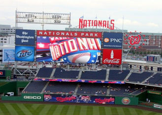 হাই ডেফিনিশন এলইডি আউটডোর অ্যাডভারটাইজিং বোর্ড বাইরের এলইডি স্ক্রিন 6000 থেকে 8000 সিডি / বর্গমাইল