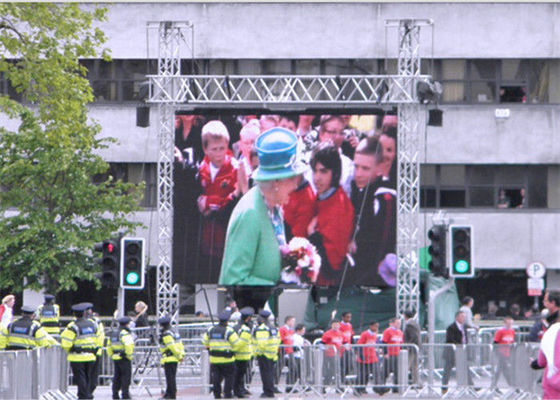আরজিবি আউটডোর ভাড়া এলইডি ডিসপ্লে প্যানেল ওয়াটারপ্রুফ সিঙ্ক্রোনাইজেশন অ্যানিমেশন