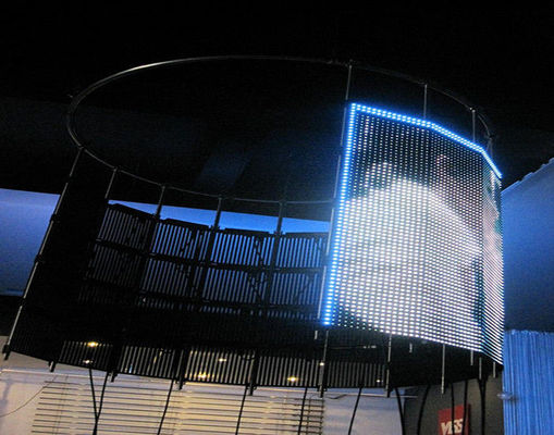 পি 16 লার্জ এলইডি জাল নমনীয় পর্দা সম্পূর্ণ রঙ, বিজ্ঞাপন ফ্লেক্স এলইডি প্যানেল