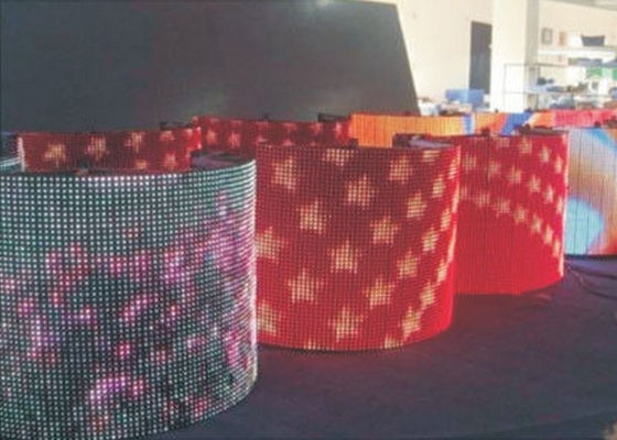 হাই রিফ্রেশ রেট ওয়াইফাই নিয়ন্ত্রণের সাথে নমনীয় এলইডি স্ক্রিন ফ্লেক্স এলইডি ভিডিও ওয়াল