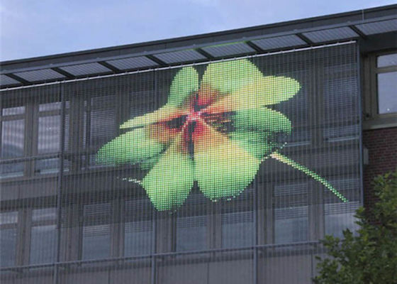 উচ্চ উজ্জ্বলতা বহিরঙ্গন স্বচ্ছ LED ডিসপ্লে স্ক্রিন 500 মিমি এক্স 1000 মিমি মন্ত্রিসভা