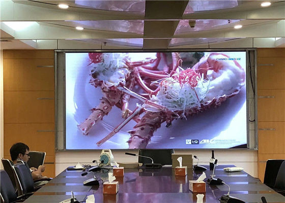 ইনডোর ছোট পিক্সেল পিচ এলইডি ডিসপ্লে স্ক্রিন P1.25 মেশানো ingালাই অ্যালুমিনিয়াম ক্যাবিনেট