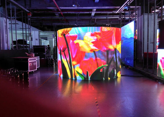 ফুল কালার ফ্লেক্সিবল এলইডি স্ক্রিন এলইডি স্টেজ কার্টেন স্ক্রিন 4 মিমি পিক্সেল এনার্জি সেভিং