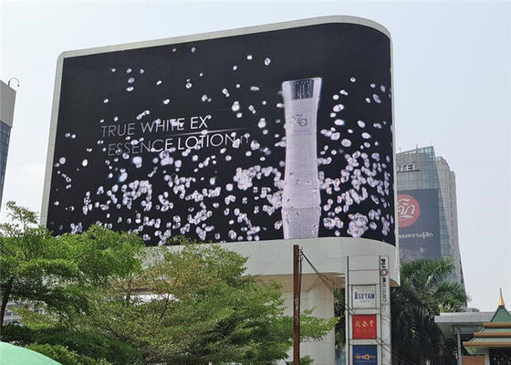 DIP346 P10 বাঁকা এলইডি স্ক্রিন ফুল রঙের আউটডোর বিজ্ঞাপন স্ক্রিন 10000 ডস / বর্গমাইল