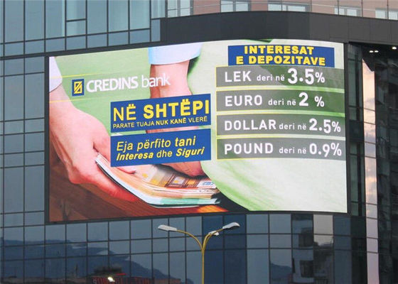 উচ্চ উজ্জ্বলতা বহিরঙ্গন বিজ্ঞাপন LED ডিসপ্লে স্ক্রিন বাঁকা ভিডিও স্ক্রিন