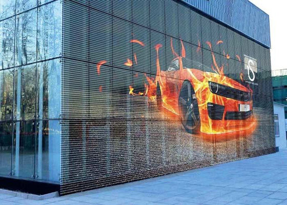 ফিলিপাইনের জন্য P7.8 এসএমডি 3528 গ্লাস এলইডি স্বচ্ছ পর্দা এলইডি মিডিয়া ডিসপ্লে