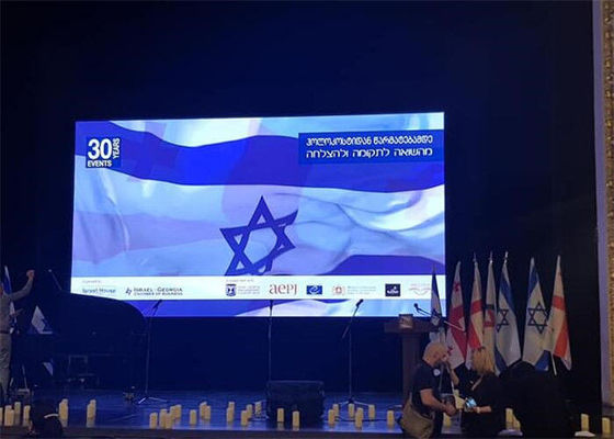 ইনডোর অ্যাডভারটাইজিং ডিসপ্লে 900 নিট ব্রাইটনেস এলইডি স্টেজ ব্যাকড্রপ স্ক্রিন