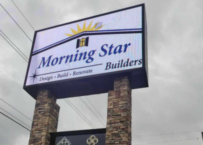 বিজ্ঞাপন আউটডোর LED ডিসপ্লে স্ক্রিন P6 সম্মুখ / রিয়ার পরিষেবা স্থির ইনস্টলেশন